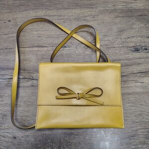 Elegant Yellow Leather Crossbody Bag From GAP